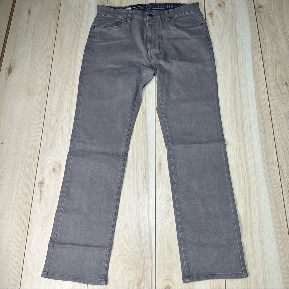 Jachs NY Men's 5 Pocket Denim Pant Size 34X32 Grey, Straight Fit, Classic New